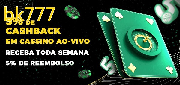 Promoções do cassino ao Vivo bk777